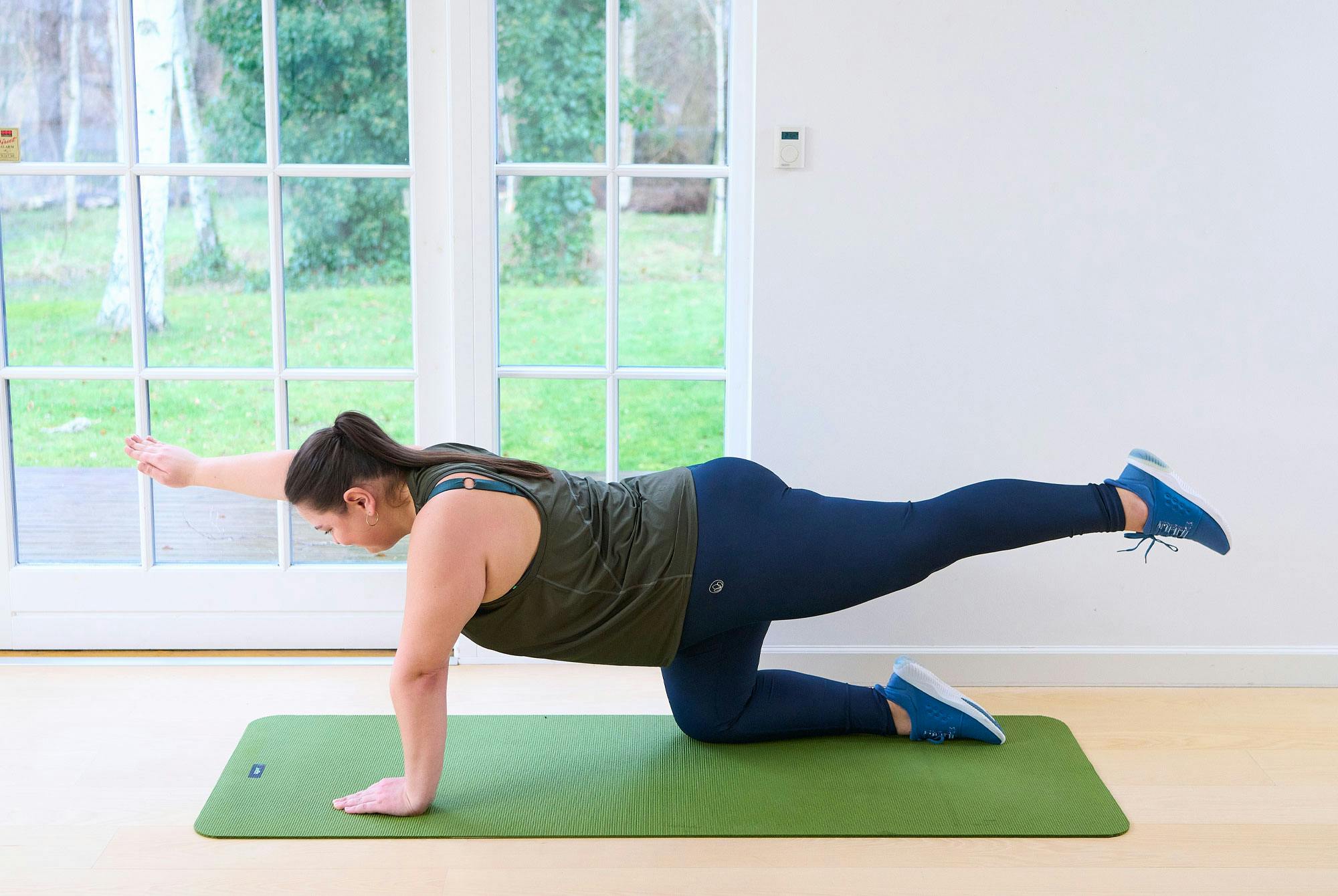 Diagonallyft på knä för den som tränat förut